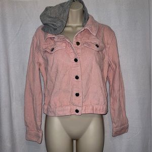 #466✅ corduroy hooded jacket